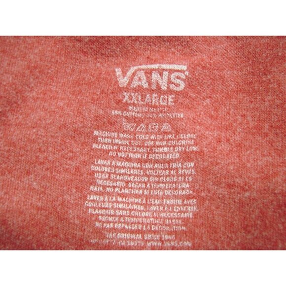 Vans Off The Wall Mens Red Large Graphic T-Shirt Tee XXL Skater Boarder Vtg - Picture 8 of 10
